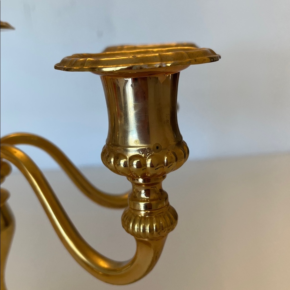 Vintage 18 Karat Gold Plated Candelabra - Picture 10 of 11